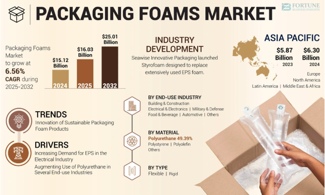 Packaging Foams Market Scope and Forecast: Market Share Insights by Region 2025-2032